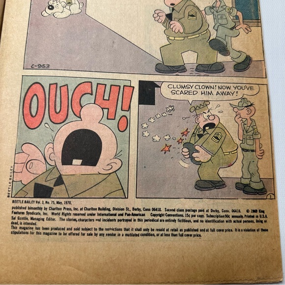 Beetle Bailey #75 Charlton Comics FN Fine Condition Collectible VTG Comic Book - Picture 5 of 5